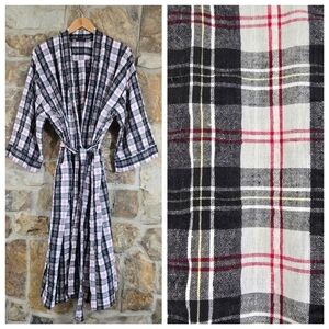 Christian Dior OS Plaid Cotton Robe
